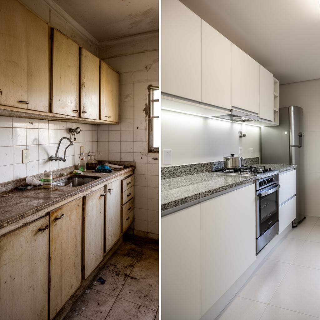 Reforma de Cozinha — antes e depois
